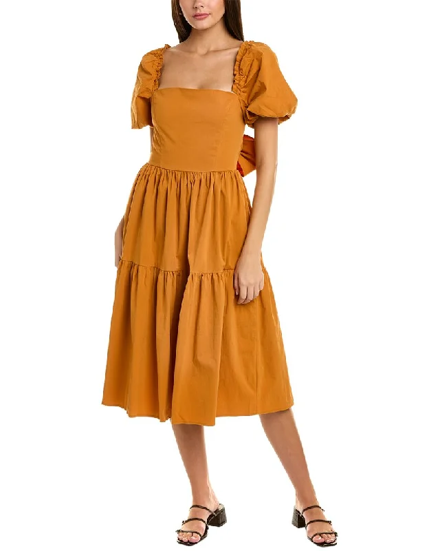 Women's Resort Attire Romantic Detailing Kathleen Maeve Grace Midi Dress