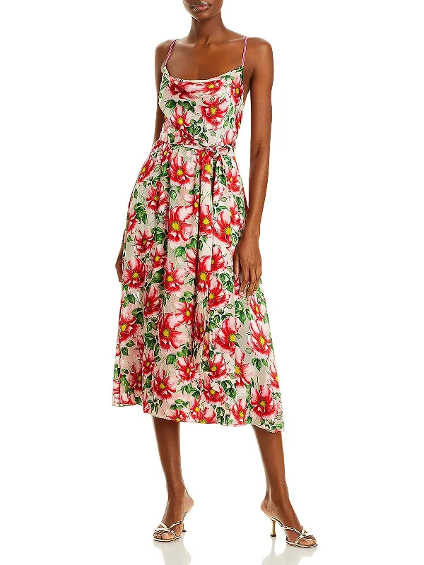 Women's Evening Outfit Romantic Detailing Samantha Womens Floral i Midi Dress