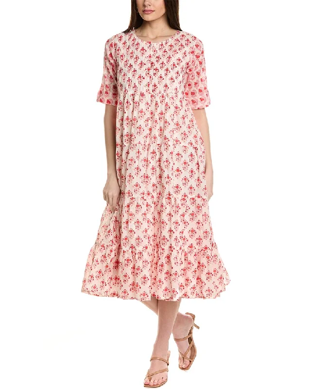 Women's Seasonal Clothing Feminine Soft - Hued Styles Ro’s Garden Caitlin Midi Dress