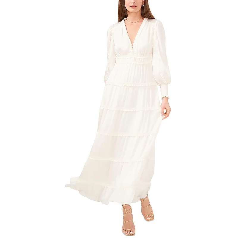 Women's Plus-Size Apparel Effortless Grace Womens Ruffled Long Maxi Dress