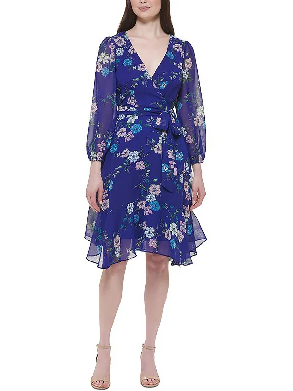 Casual Attire For Women Dreamy Aesthetic Petites Womens Floral Print Cocktail And Party Dress