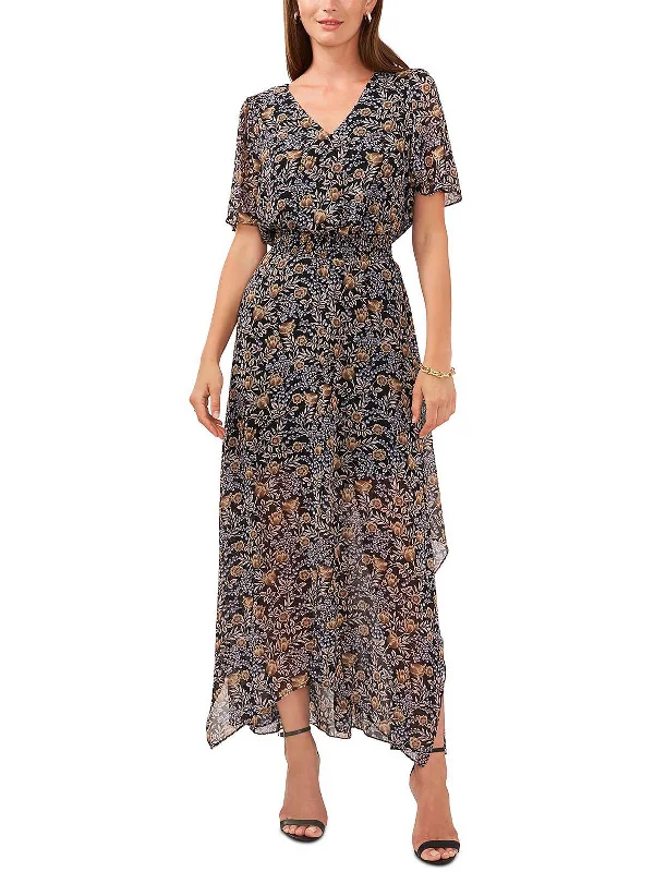 Women's Activewear Outfit Classic Charm Womens Floral Print Long Maxi Dress