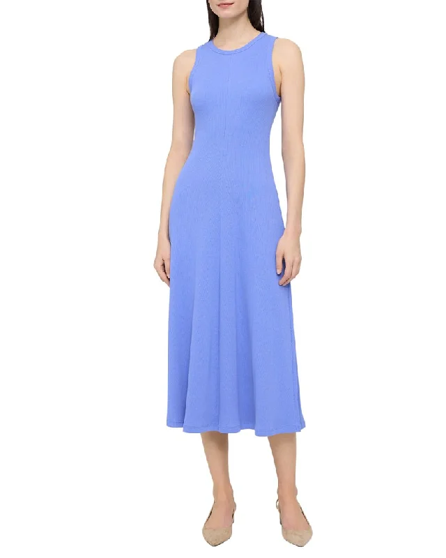 Women's Vintage-Inspired Clothing Elegant Ensemble Theory Racer Midi Dress