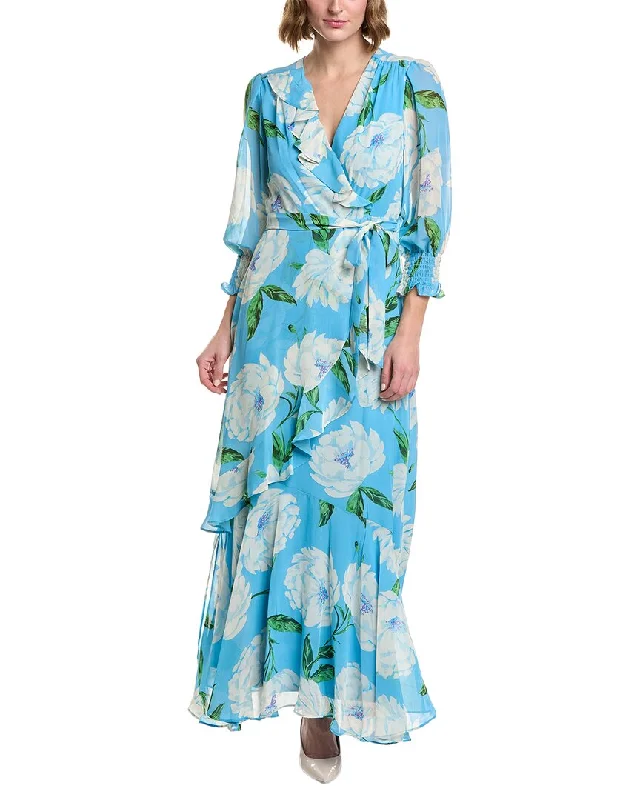 Women's Night-Out Outfit Charming Silhouette Taylor Printed Chiffon Maxi Dress