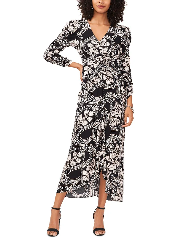 Women's Evening Apparel Artful Design Womens Printed Rayon Maxi Dress