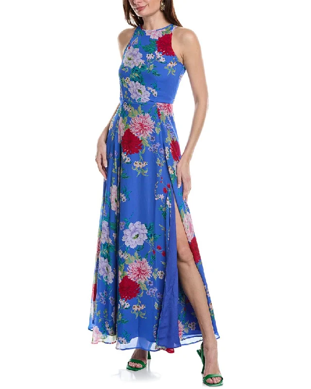 Women's Outerwear Apparel Graceful Drape YUMI KIM Silk Maxi Dress