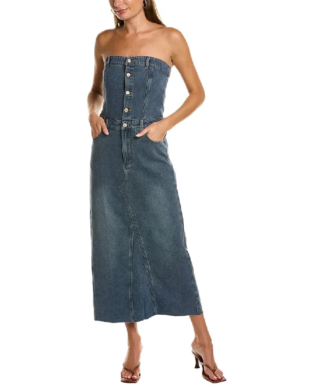 Women's Work Outfit For The Office Holiday Sale o.p.t Denim Midi Dress