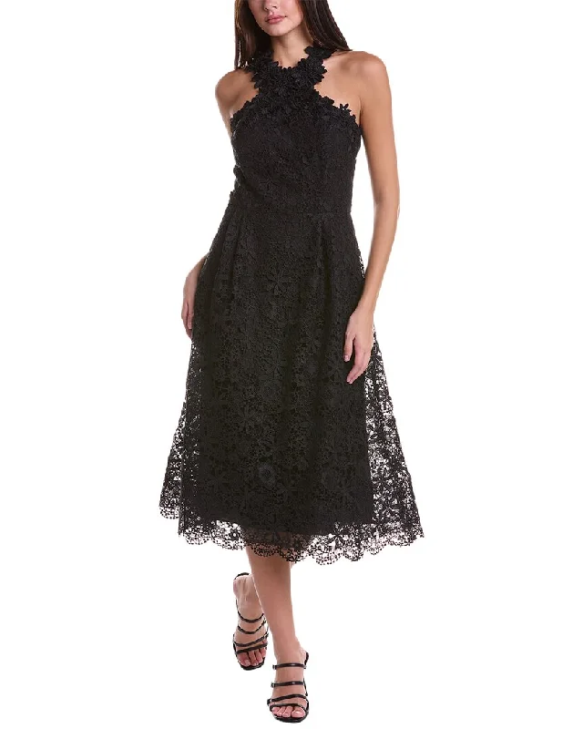 Women's Classic Attire Subtle Sophistication Teri Jon by Rickie Freeman Lace Midi Dress