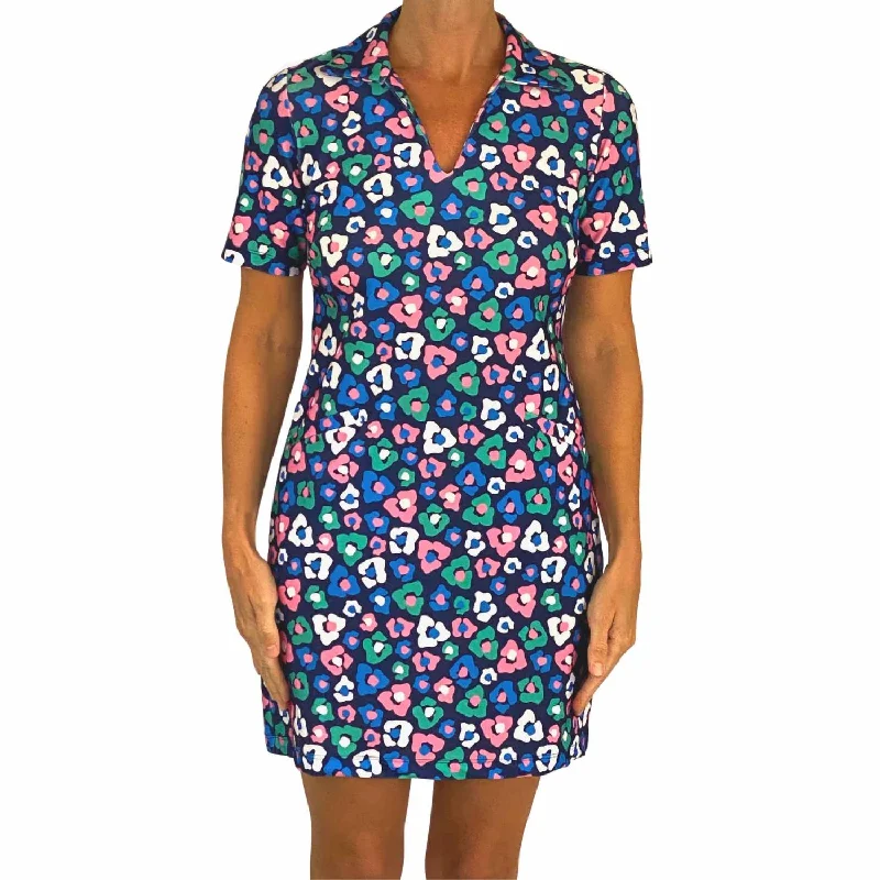 Women's Office Clothing Classic Appeal Beaufort Dress In Floral Cheetah Navy