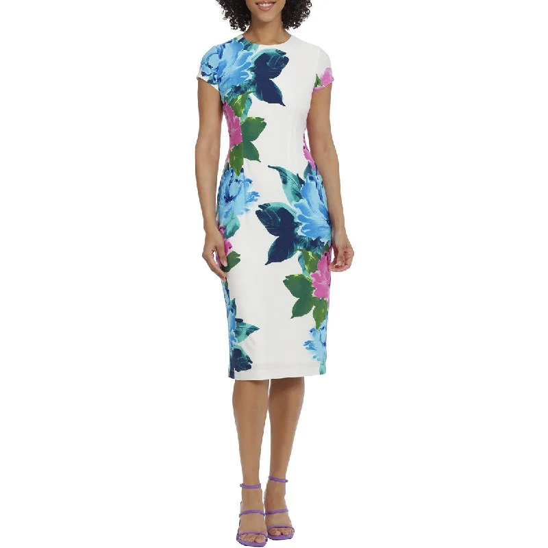 Women's Everyday Clothes Now on Sale for Chic Urban Styles Womens Floral Midi Sheath Dress