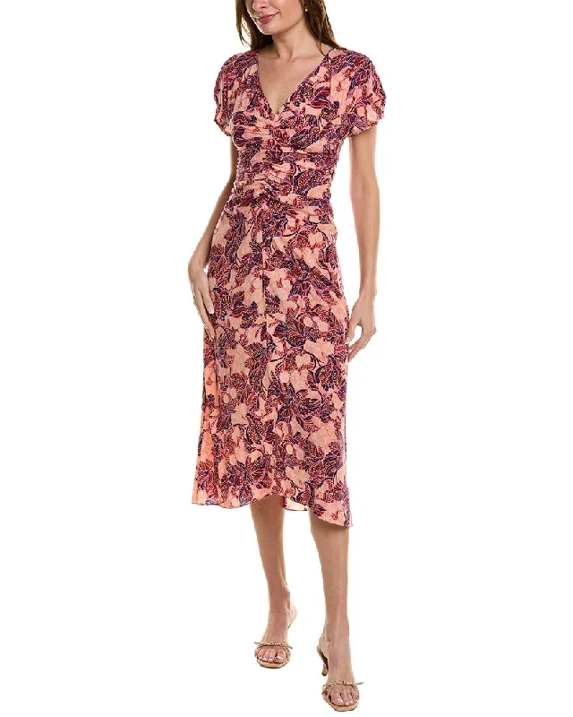 Women's Clothes For Outdoor Events Exquisite Craftsmanship A.L.C. Elodie Silk-Blend Midi Dress