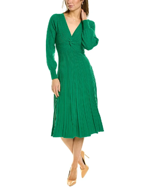 Comfortable Women's Attire Romantic Flair Boden Twist Front Knit Midi Dress