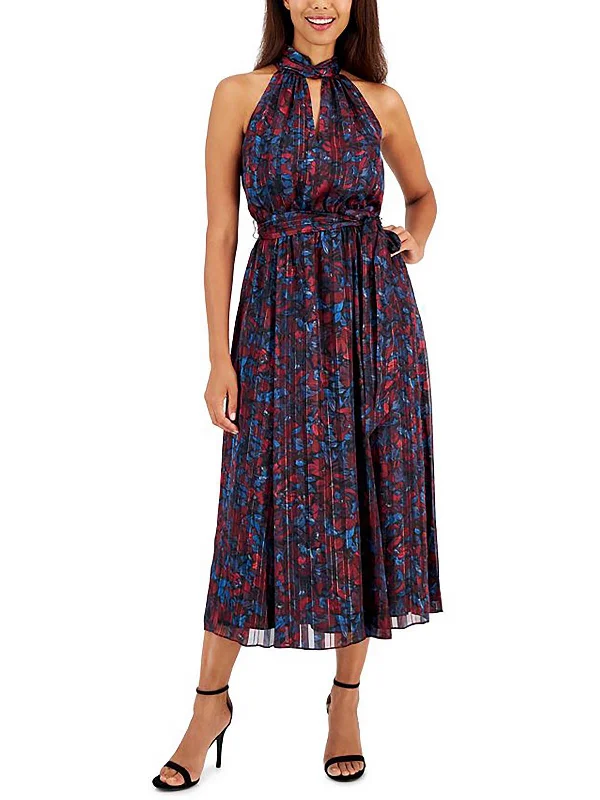 Women's Formal Event Clothing Soft Textures Womens Floral Print Elastic Waistband Maxi Dress