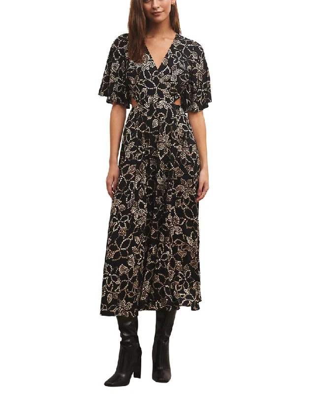 Women's Occasion Wear Apparel Refined Simplicity Z SUPPLY Iris Batik Midi Dress