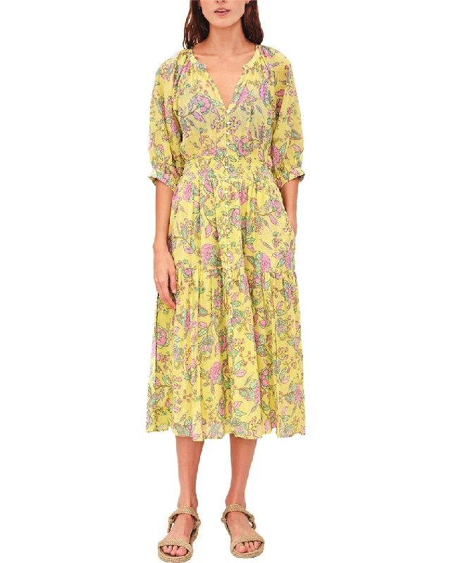 Women's Relaxed Clothes Statement Piece SUNDRY Button-Down Midi Dress