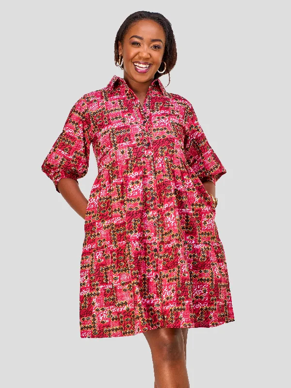 Women's Clothing Flash Deals Vivo Tiered Shirt Dress - Semliki