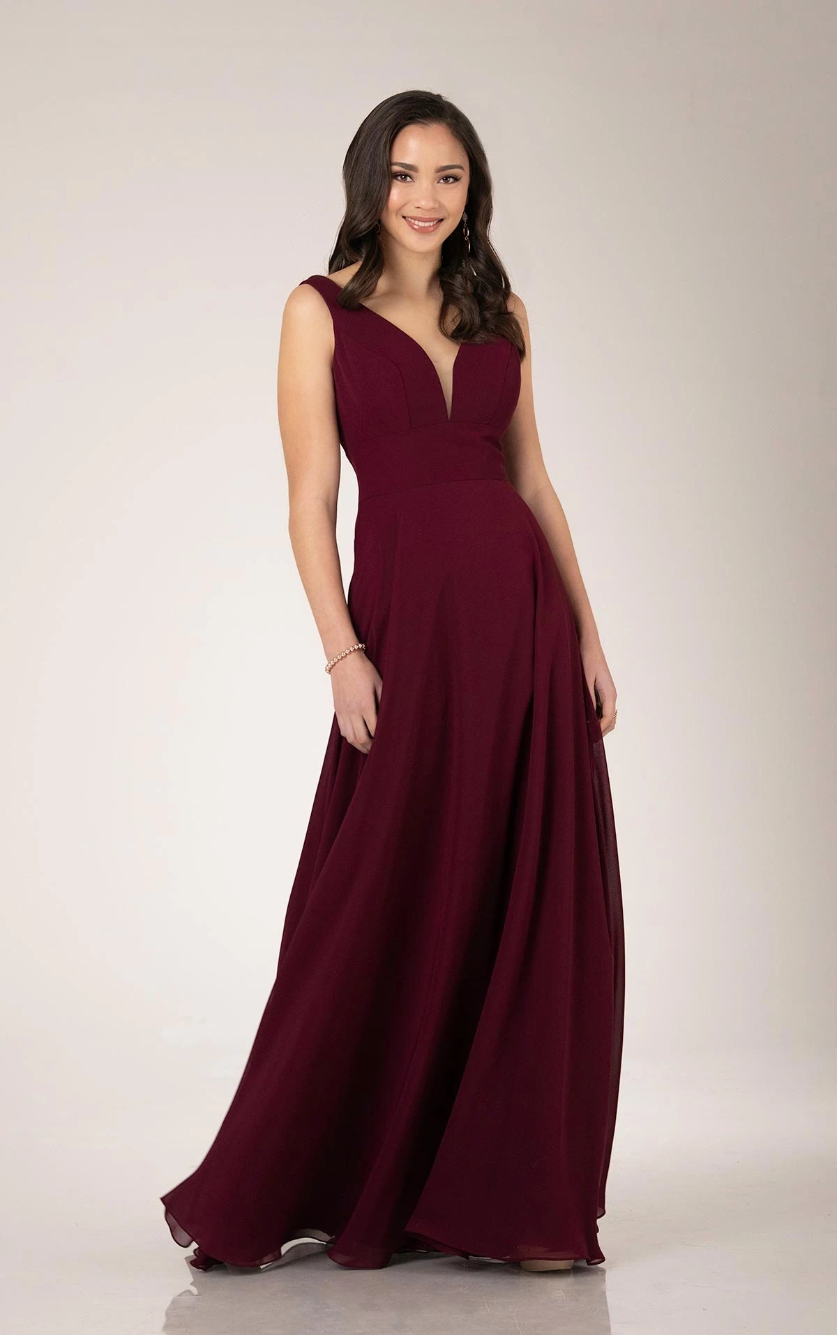 Women's Formal Event Attire Effortless Style Formal Sleeveless Bridesmaid Dress with Empire Waist