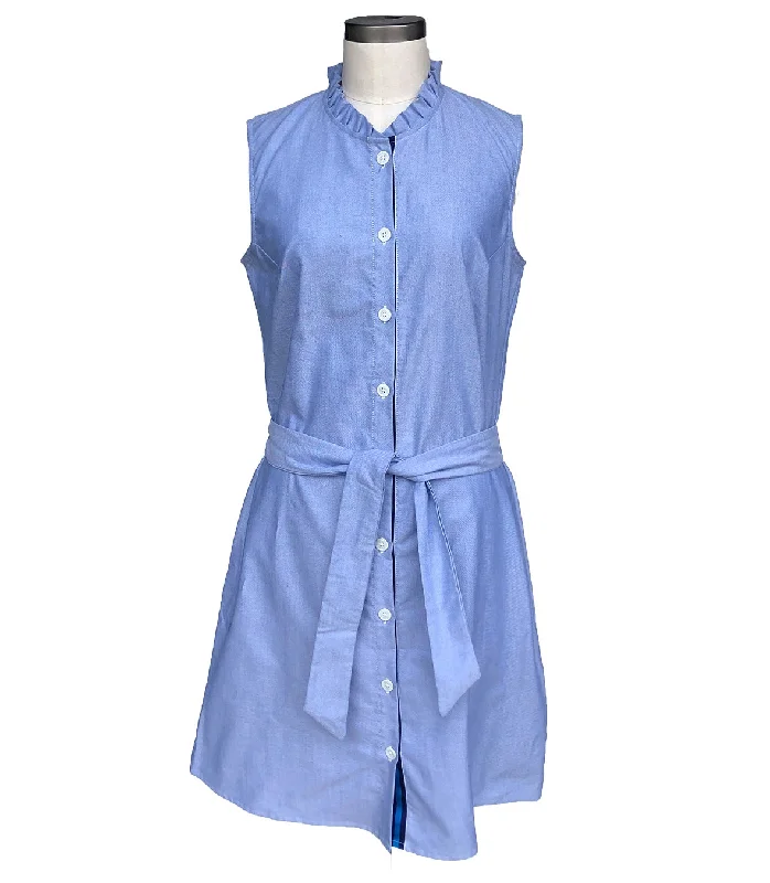 Women's Holiday Clothing Modern Romance Cotton Ruffle Collar Shirt Dress