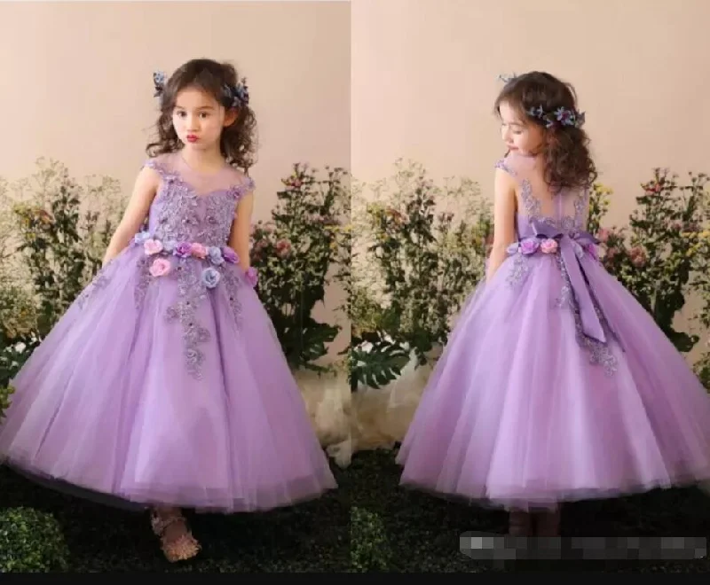 Charming Women's Holiday Apparel Limited - Time Bundle Lovely Flower Girl Dress lace Ball Gown Child formal Gown for Birthday Party Gown