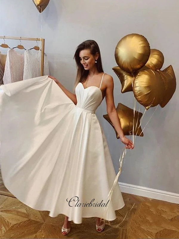 Women's Formal Event Attire Romantic Flair Sweetheart Simple Design Wedding Dresses, Cheap Wedding Dresses, Bridal Gowns