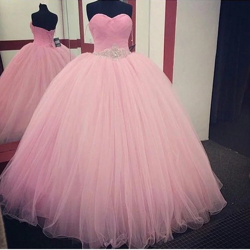 Women's Professional Outfit Graceful Drape Pink Ball Gown Quinceanera Dresses 2020 Beaded vestidos de 15 anos