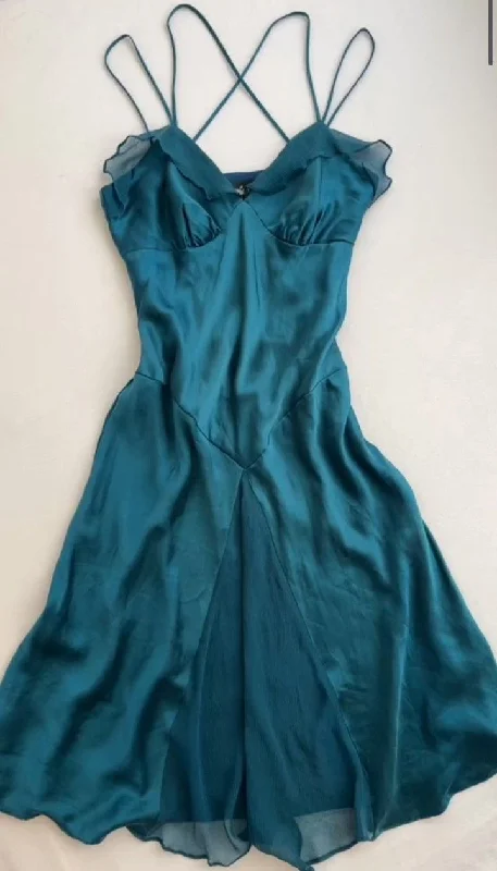 Women's Activewear Apparel Elegant Details A-line Turquoise Sleeveless Homecoming Dress,Fall Dress Y3078