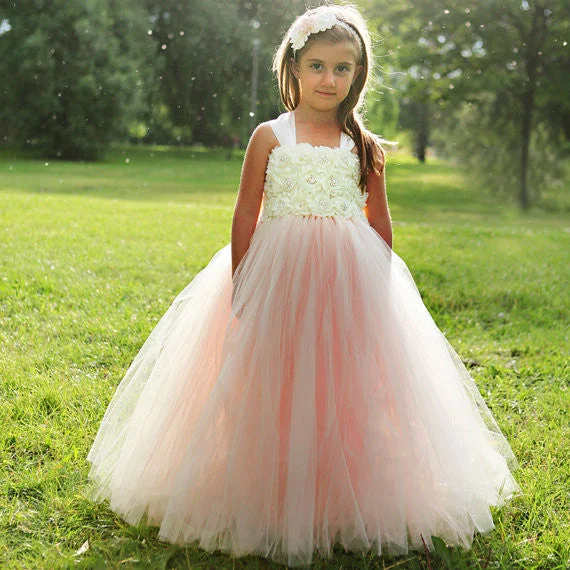 Women's Chic Apparel Score Big on Glamorous Red - Carpet Styles pink and ivory ball gown flower girl dress pageant gown for little child birthday party gowns