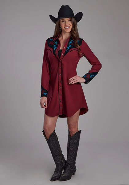 Women's Relaxed Clothes Elevated Style Women's Roper Shirt Dress #03-057-0040-0761