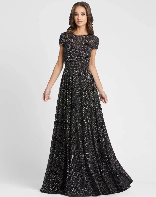 Women's Holiday Attire Timeless Elegant Mac Duggal Long Formal Glitter Dress Sale