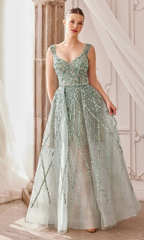 Women's Functional Outdoor Garments Contemporary Chic Sleeveless Beaded Long A-Line Prom Dress A1091