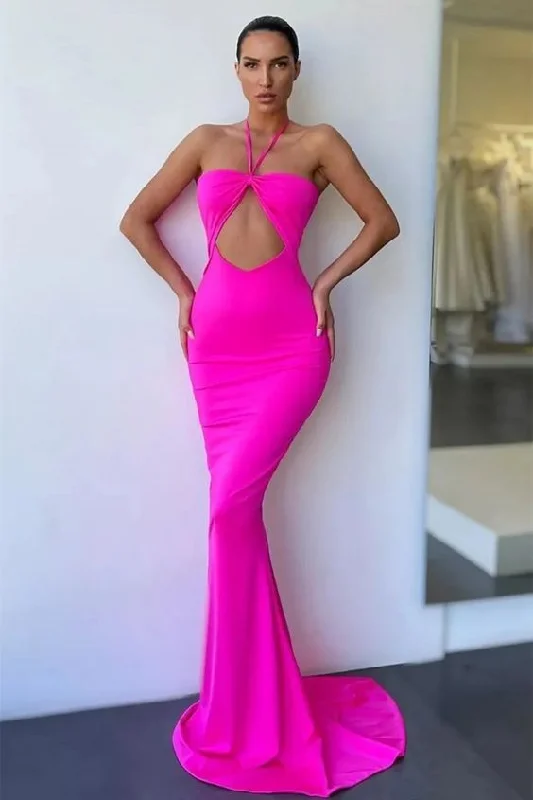 Women's Party Outfit Luxe Layering Mermaid Spaghetti Strap Sleeveless Backless Floor-length Prom Dress Y143