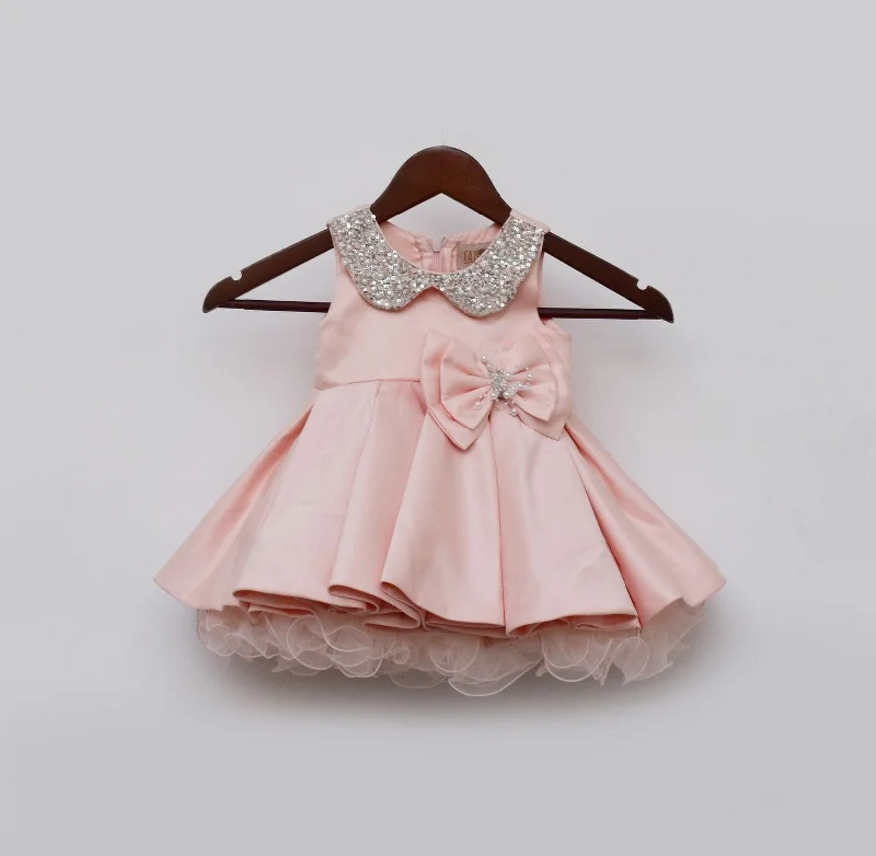 Comfortable Outfit For Women Effortless Comfort Pre-Order: Pink Satin Frock