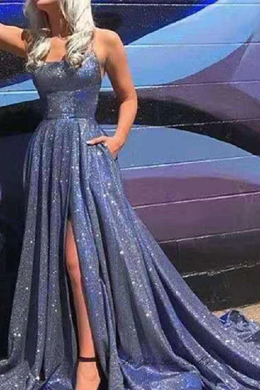 Women's Elegant Clothes Vibrant Prints New Style Sleeveless Long Prom Dresses with Side Slit A Line Sexy Evening Dresses N2671