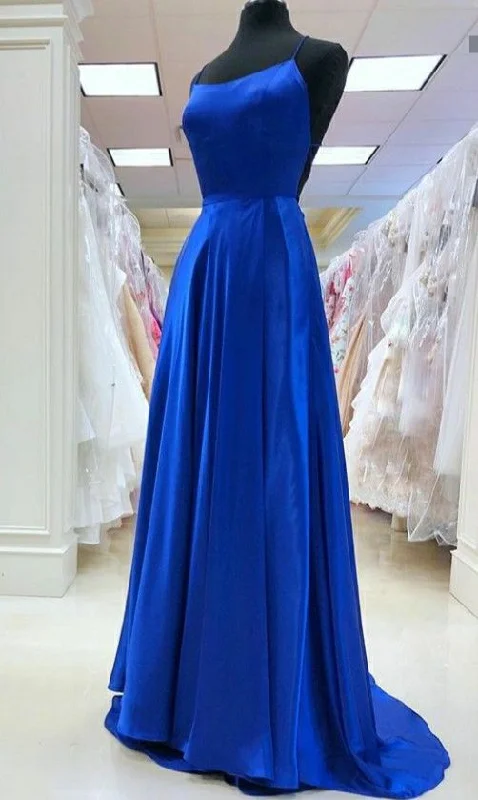 Women's Clothes And Apparel Classic Charm Blue Long satin Prom Dresses    cg16349