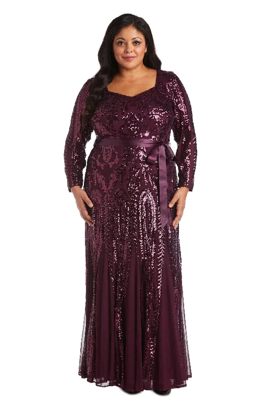 Women's Contemporary Clothing Big Savings on Rustic Countryside Styles R&M Richards 5623W Long Plus Size Formal Dress Sale