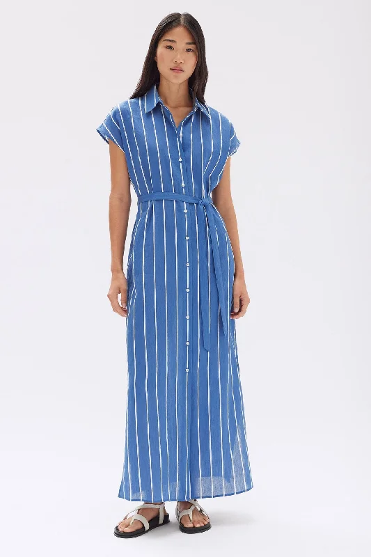 Women's Evening Attire Mid - Season Sale Ayla Stripe Shirt Dress