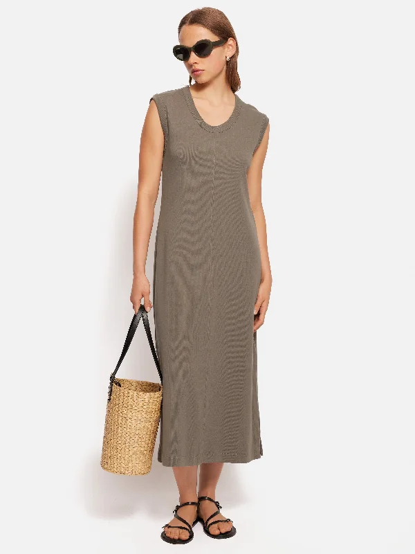 Formal Outfit For Women Limited Quantities Column T Shirt Dress | Taupe