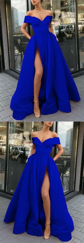 Formal Outfit For Women Minimalist Chic A-line Satin Long Prom Dresses,Cheap Prom Dresses    cg16691