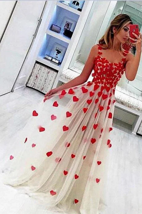 Women's Elegant Clothing Sets Vintage Elegance A Line Straps Tulle Prom Dresses with Flowers Sleeveless Long Evening Dresses N2600