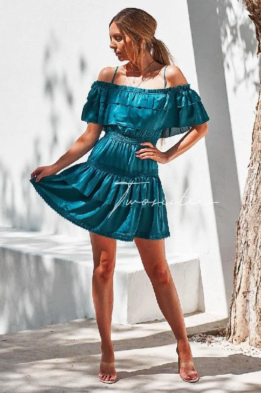 Women's Chic Outerwear Garments Mid - Week Surprise Cassie Dress - Teal