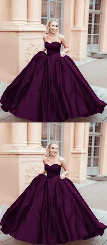 Women's Vacation Outfit Subtle Sophistication purple ball gown,sweetheart ball gown,satin ball gowns prom dress cg1740