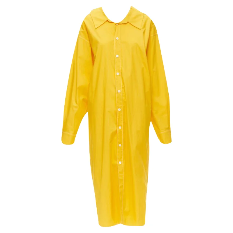 Women's Clothing For Everyday Wear Dreamy Aesthetic Marni egg yolk cotton spread collar knitee length shirt dress