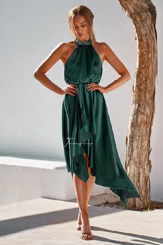 Trendy Athleisure Clothing For Women Now on Sale for Chic Urban Styles Kathleen Dress - Emerald Green